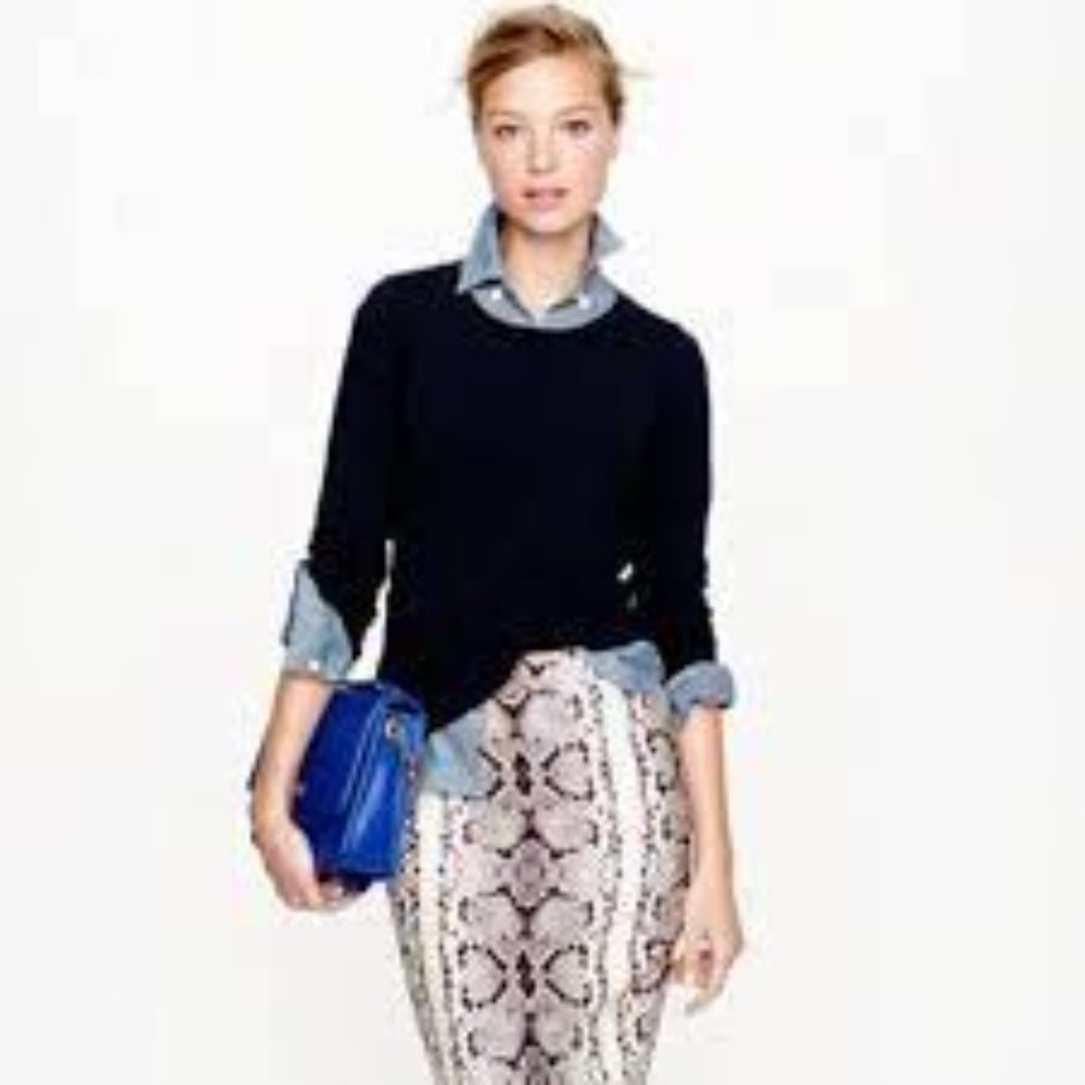 J.CREW Snake Print Pencil Skirt